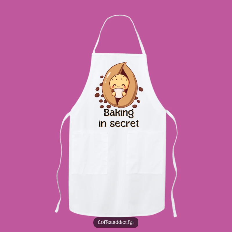 Funny Shy Muffin Apron: Coffee Bean Buddy Chef Apron Gift