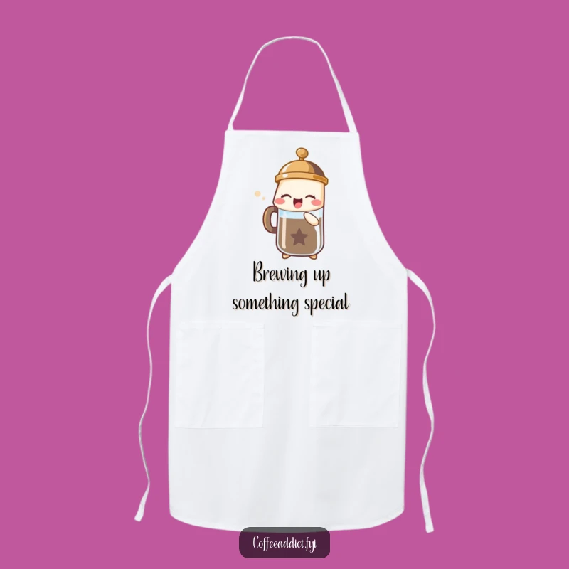 Funny French Press Apron - Kitchen Joyful Sigh, Perfect Cooking Gift