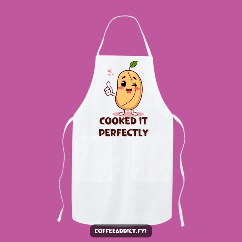 Funny Go-Chef Apron: Coffee Bean Approval - Fun Kitchen Gift!