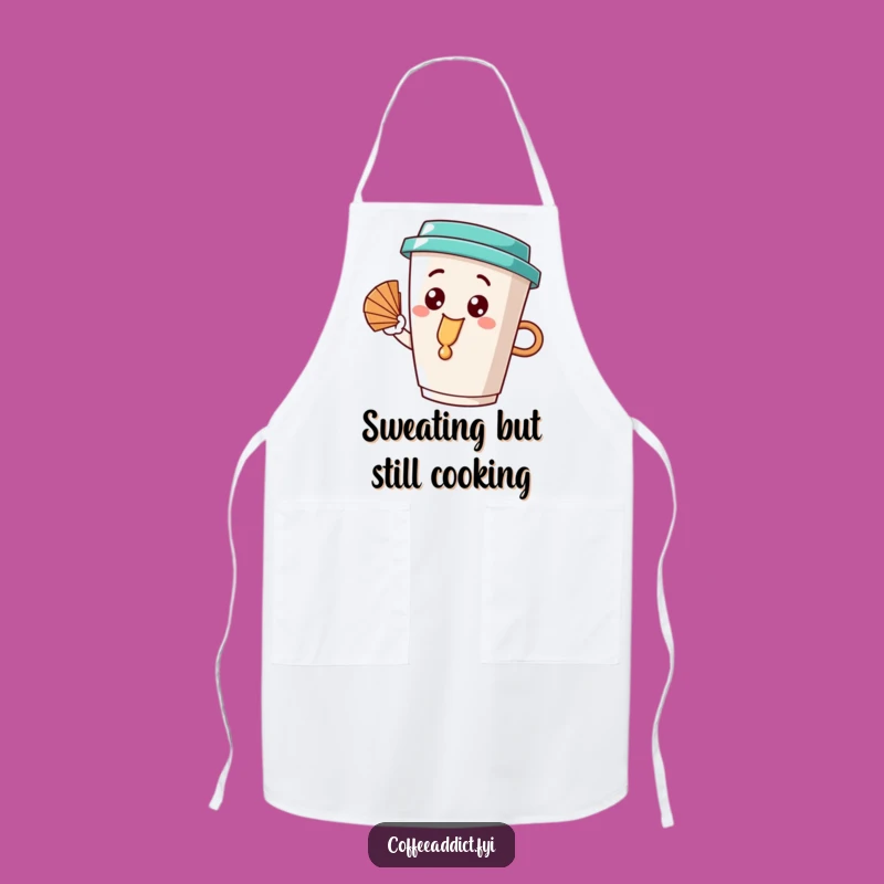 Funny Dribble Coffee Cup Apron, Hilarious Kitchen Wear for the Witty Barista