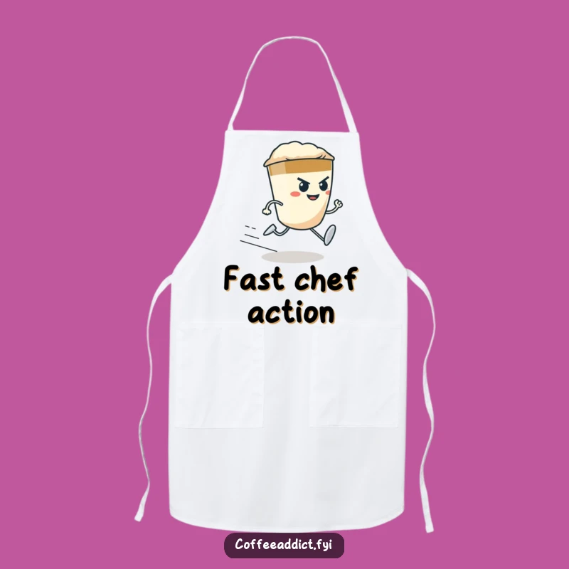 Funny Espresso Shot Apron: Determined Runner Kitchen Gift