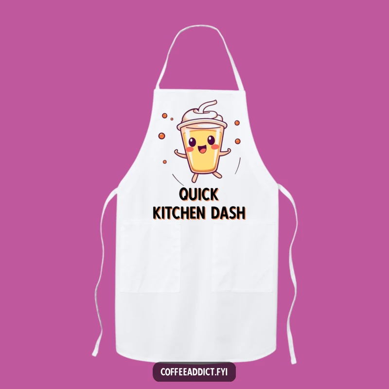 Funny Kawaii Espresso Shot Apron - Zippy Cooking Fun, Perfect Kitchen Gift