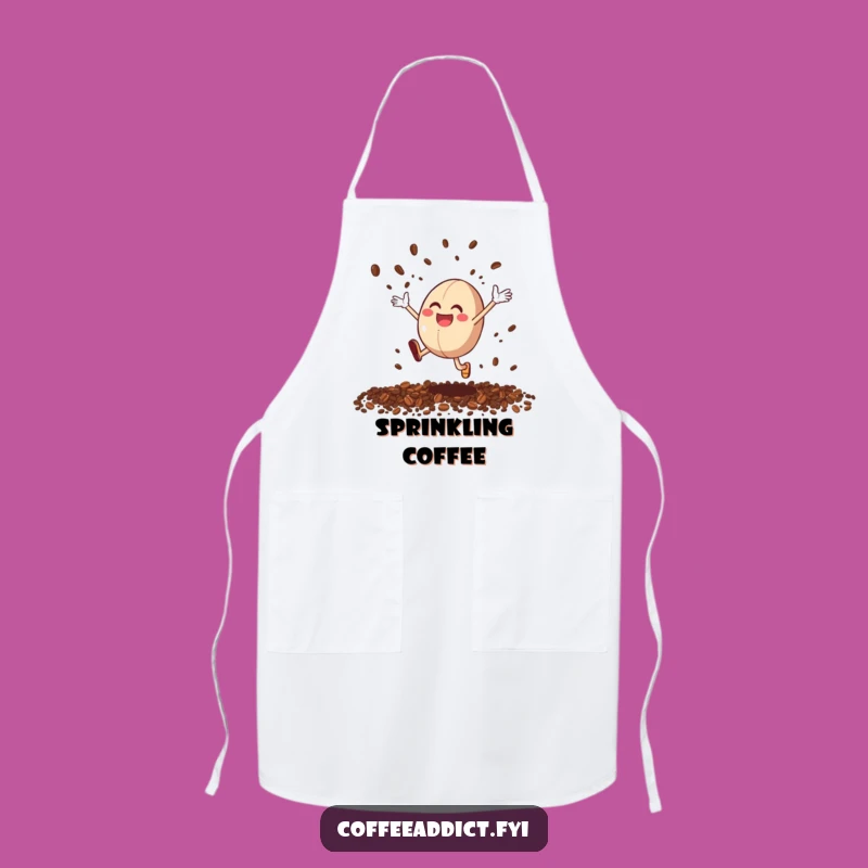Funny Coffee Bean Joy Apron: Kitchen Cartoon Wear for Enthusiastic Cooks, Funny Gifts
