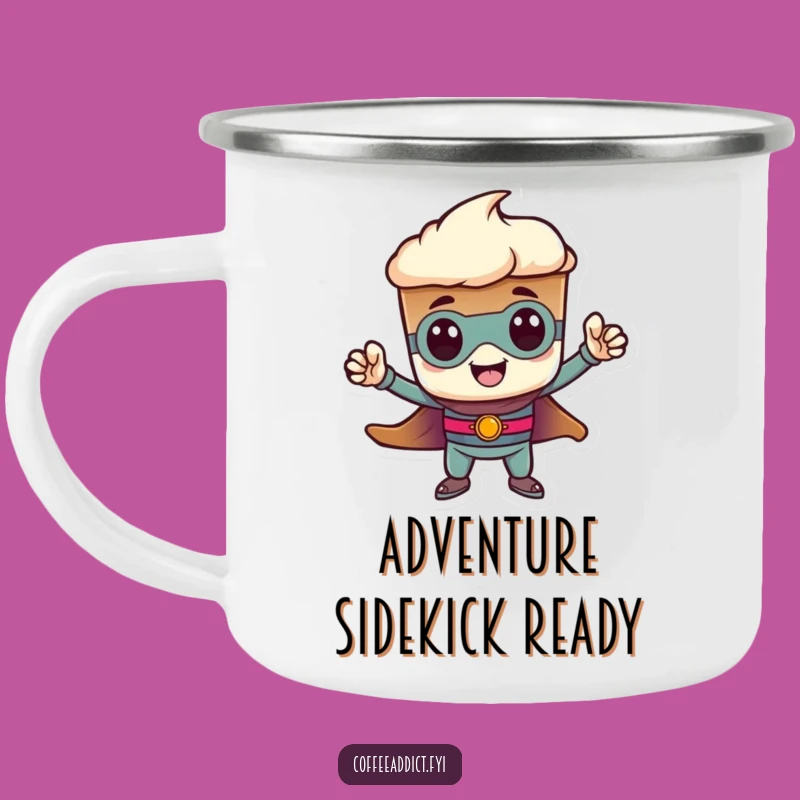 Funny Heroic Espresso Camping Mug: Adventure with Bravery, a Bold Funny Gift