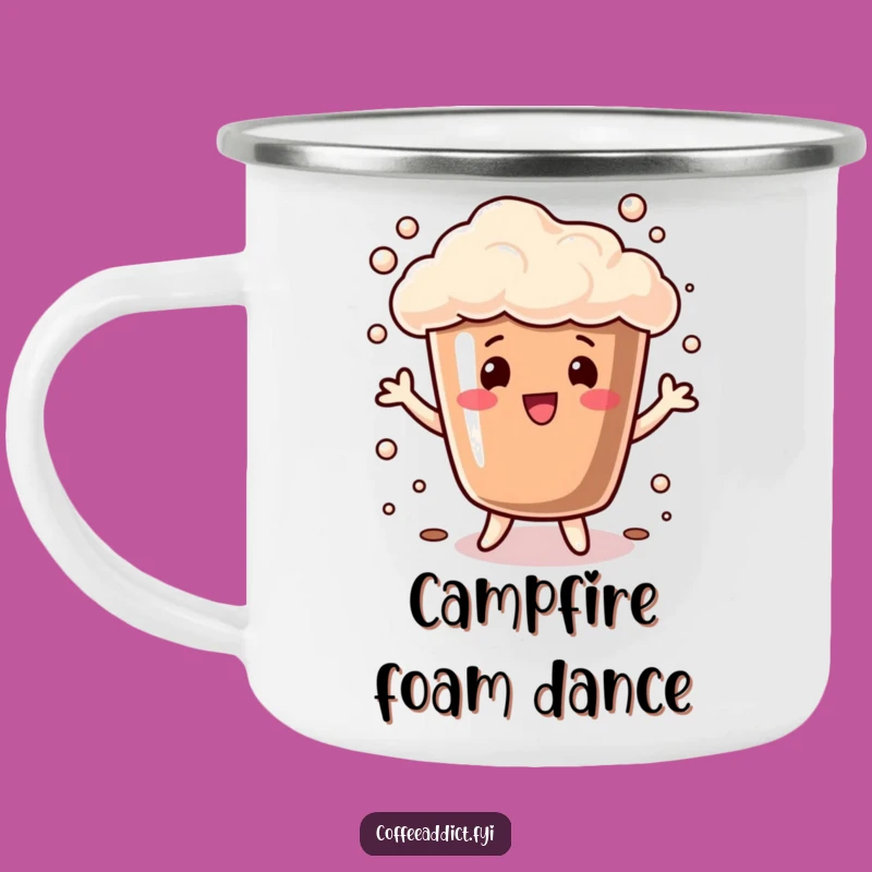 Funny Coffee Cup Dance Camping Mug: Outdoor Bubbly Cup, Rugged Funny Gift