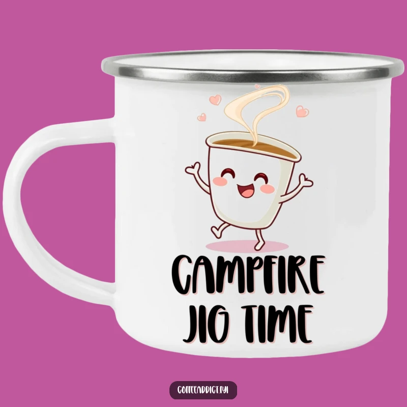 Funny Coffee Cup Jig Camping Mug: Outdoor Steaming Dance Cup, Rugged Funny Gift
