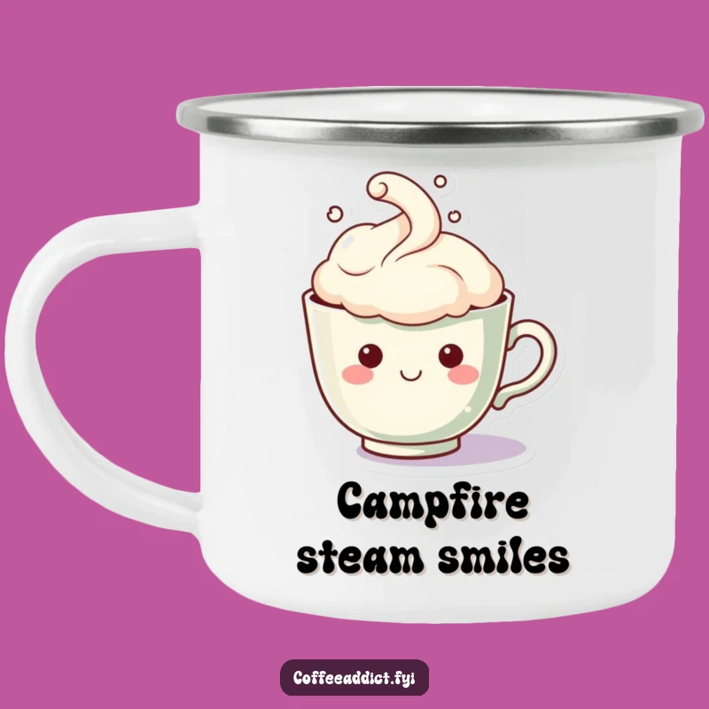Funny Kawaii Teacup Camping Mug: Warmth for Your Adventures