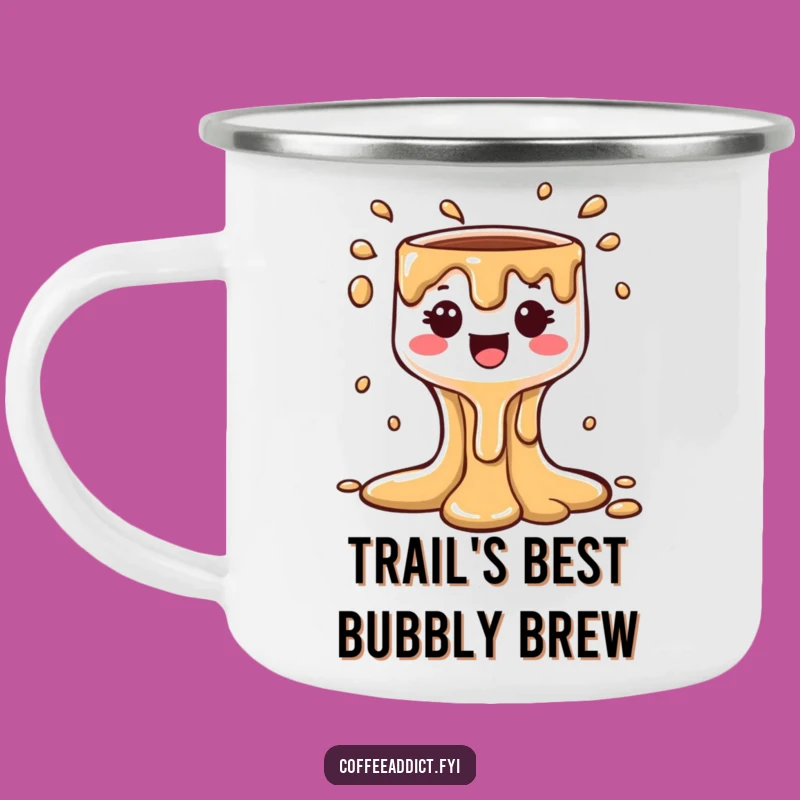 Durable Funny Kawaii Coffee Drip Camping Mug - Bubbly Adventure Gift