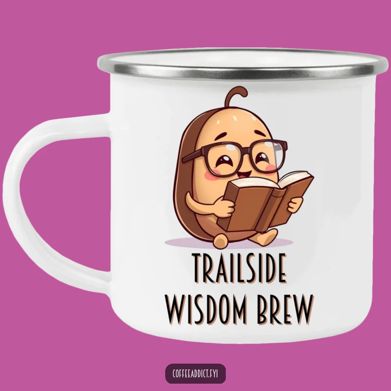 Funny Bookworm Camping Mug: Adventure & Books - Unique Gift!