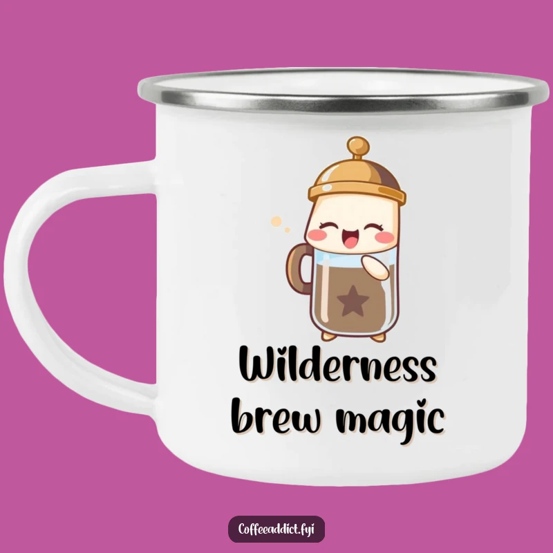 Funny French Press Camping Mug - Bubbly Sigh Adventure, Outdoor Coffee Fun