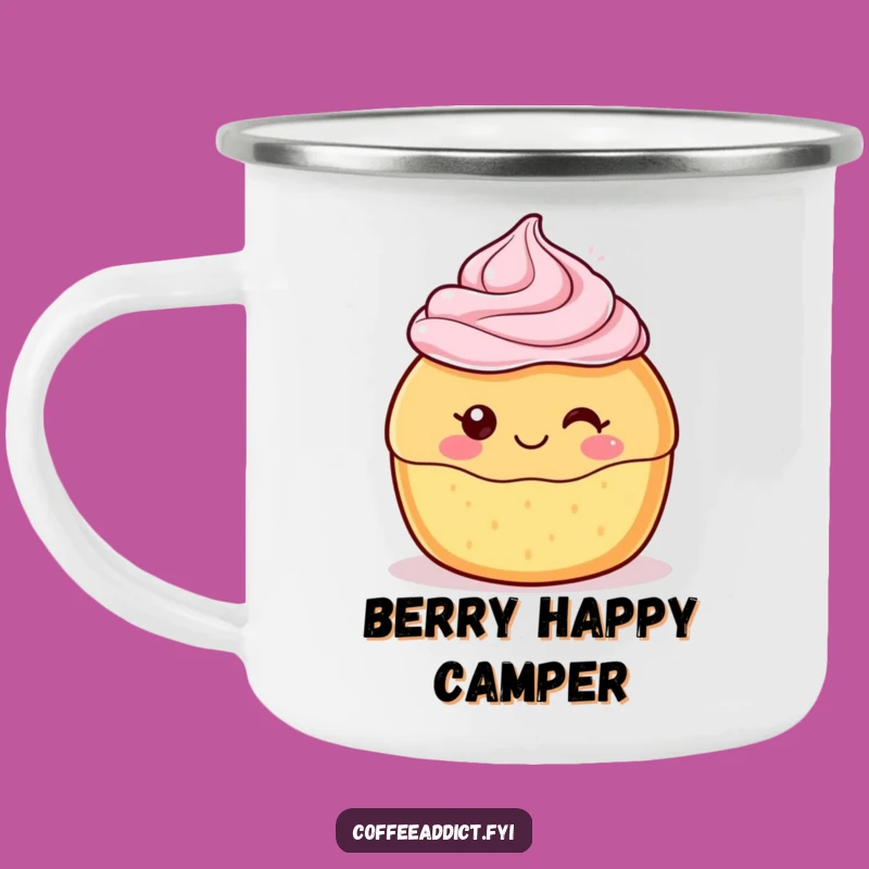 Funny Kawaii Pastry Camping Mug - Sweet Outdoors, Delightful Gift