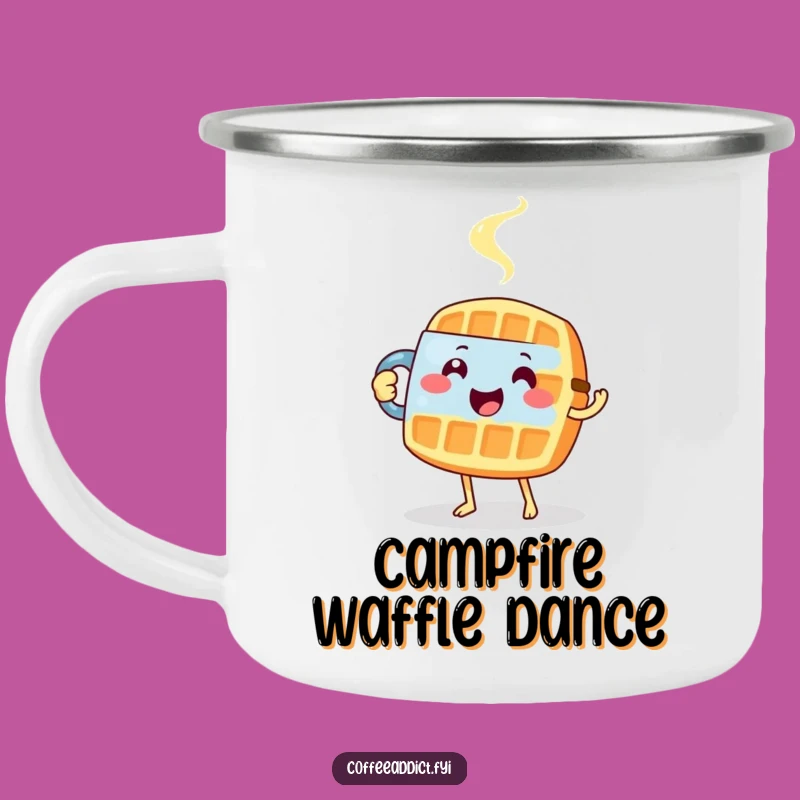 Funny Waffle Camping Mug: Hilarious Breakfast Companion for Outdoors
