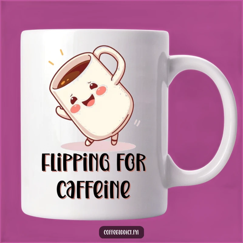 Funny Happy Somersault Mug - Hilarious Coffee Mug for Energetic Mornings