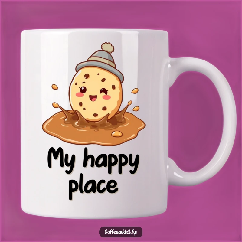 Funny Coffee Cookie Mug: Perky Splashy Cookie Gift for Coffee Lovers
