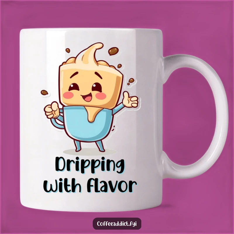 Funny Coffee Drip Mug Energetic Design for Excitin Sips