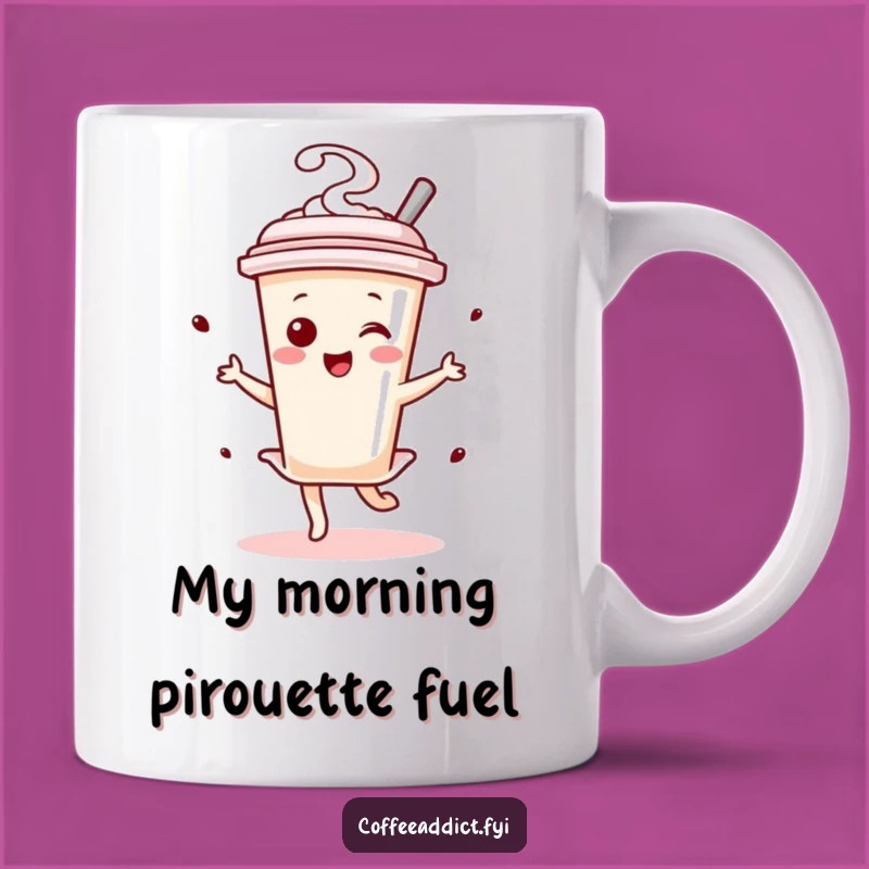 Funny Kawaii Coffee Stirrer Dancer Mug, Perfect Enthusiastic Gift for Coffee Lovers