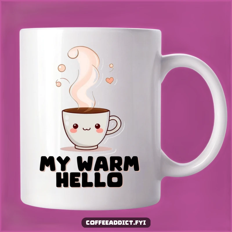 Funny Peeking Coffee Cup Mug Mysterious Steam for a Cozy Surprise