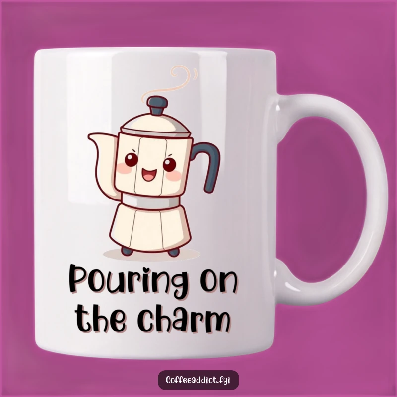 Funny Tipping Coffee Pot Mug - Hilarious Design for Playful Coffee Lovers