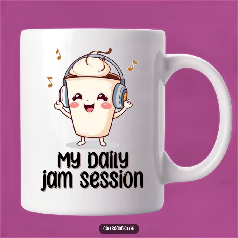 Funny Coffee Cup Headphones Grooving Mug - Perfect Gift for Music Lovers