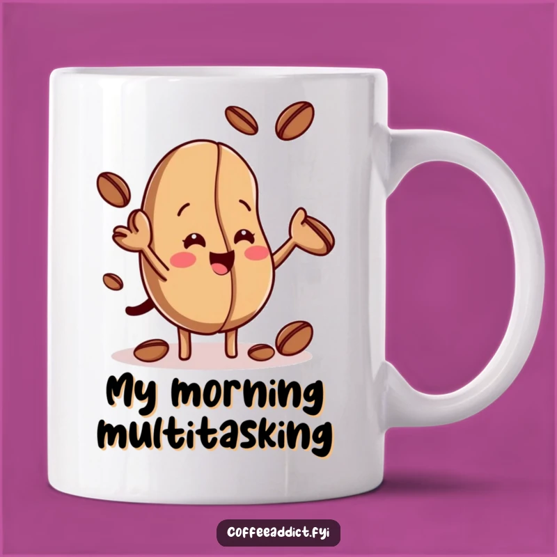 Funny Coffee Bean Juggling Mug - Perfect Gift for Coffee Lovers!
