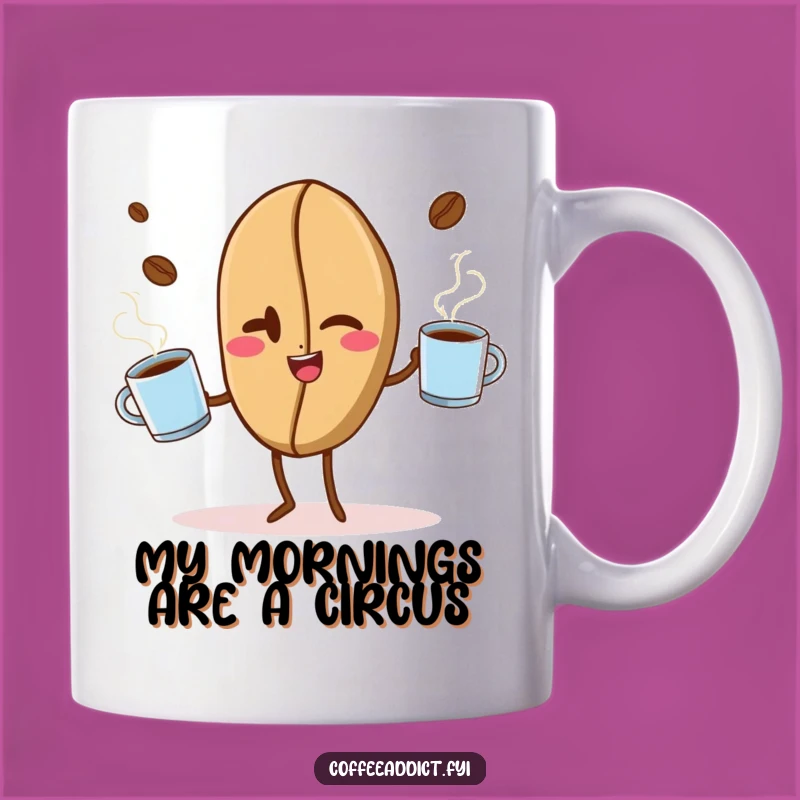 Funny Winking Coffee Bean Juggling Mugs - A Hilarious Gift Mug for Coffee Lovers