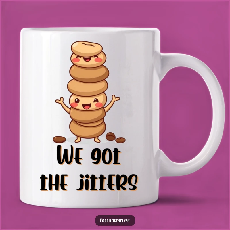 Funny Coffee Bean Mug: Hilarious Gift for a Jittery Morning Brew