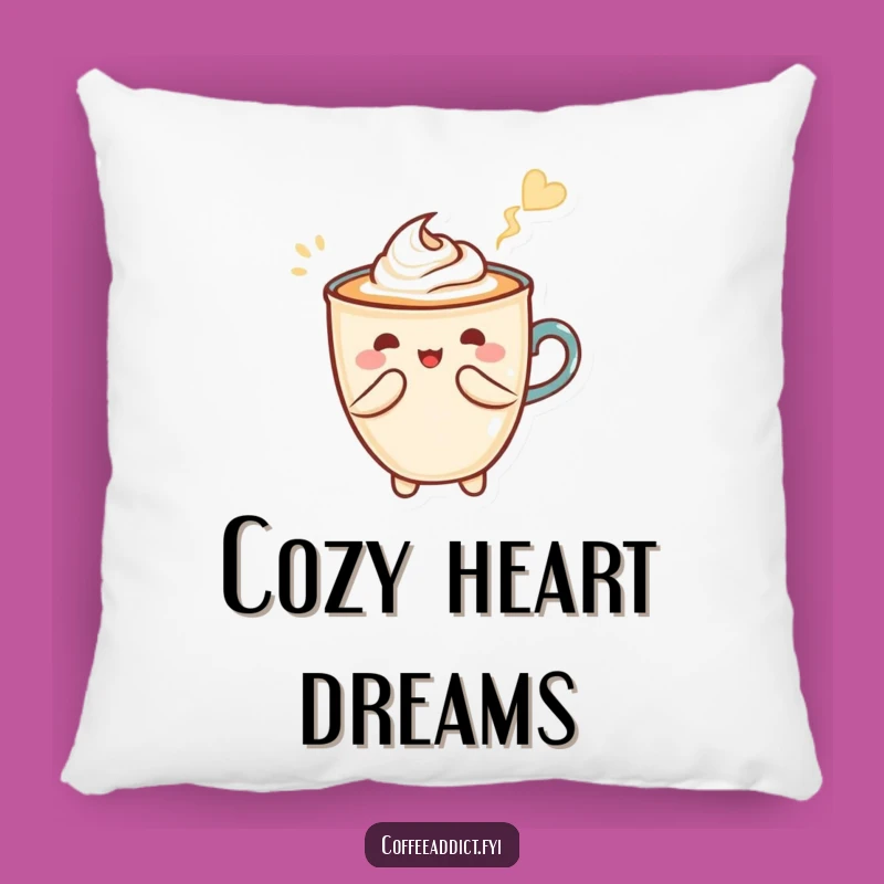 Funny Kawaii Latte Art Pillow - Cozy Comfort with Coffee Charm