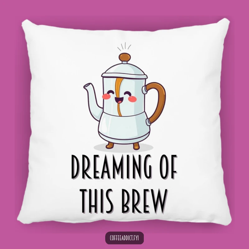 Funny Coffee Pot Pillow: Cozy Comfort with Dancing Coffee - Whimsical Gift!