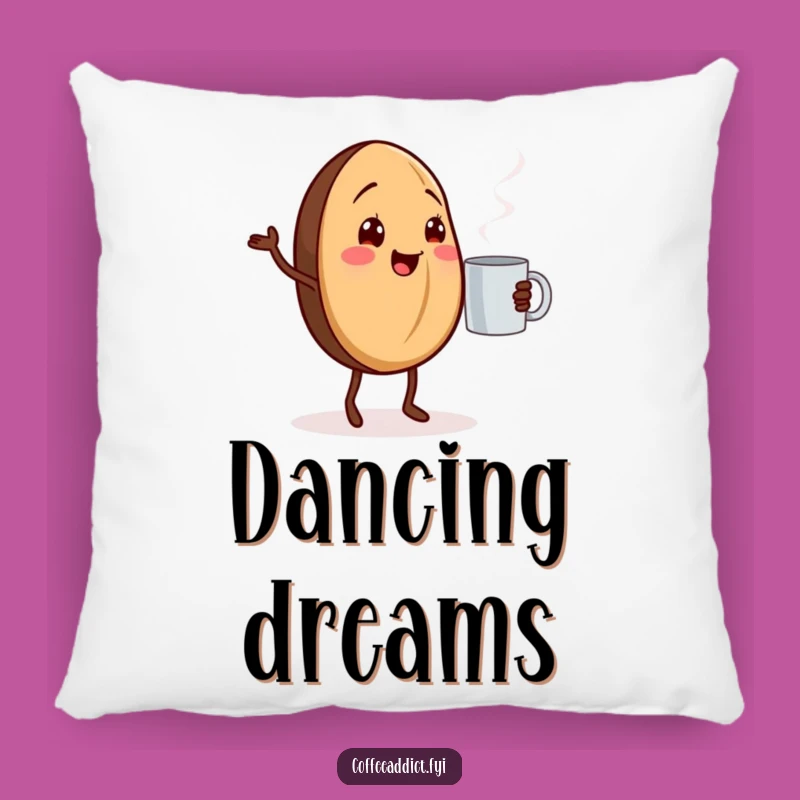 Funny Dancing Coffee Bean Pillow: Cheerful Coffee Cushion for Fun