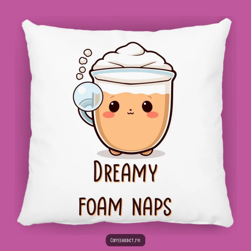 Funny Kawaii Cappuccino Pillow: Foam Bubble Cushion for Cozy Comfort