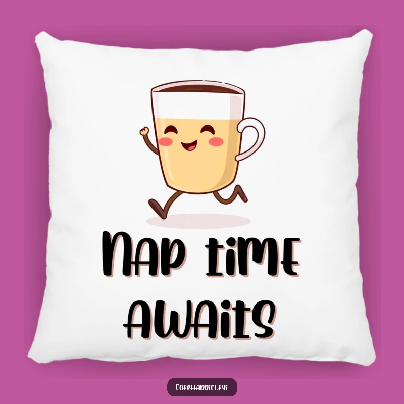 Funny Coffee Cup Pillow: Cozy and Hilarious Sprinting Accent