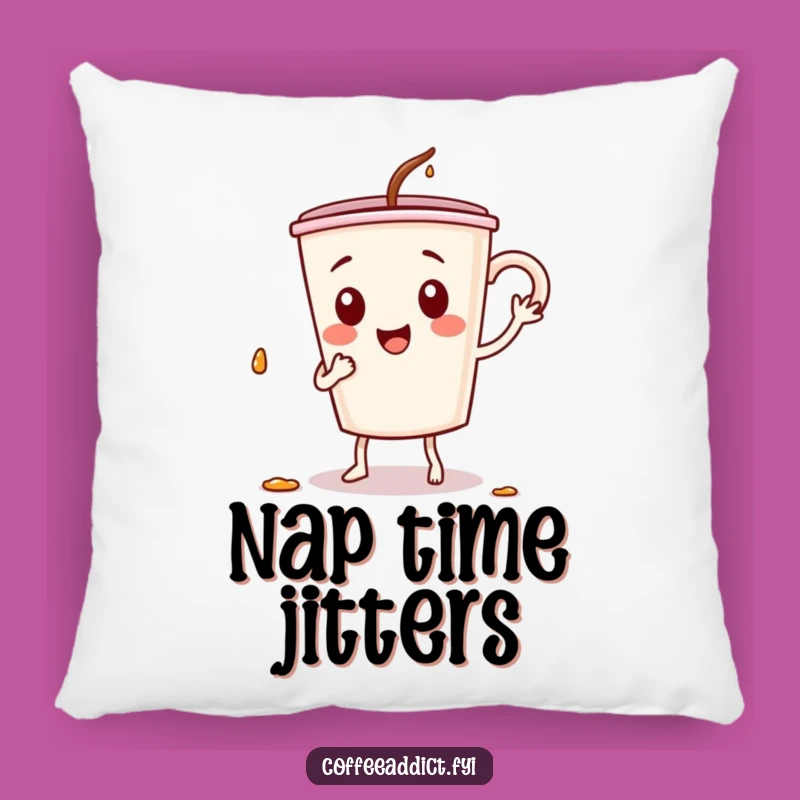 Funny Dancing Coffee Cup Pillow: Comfy Cushion for Playful Moments