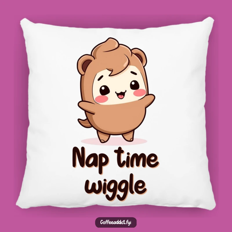 Funny Kawaii Mocha Pillow: Giggling Wiggle Cushion for Cozy Comfort
