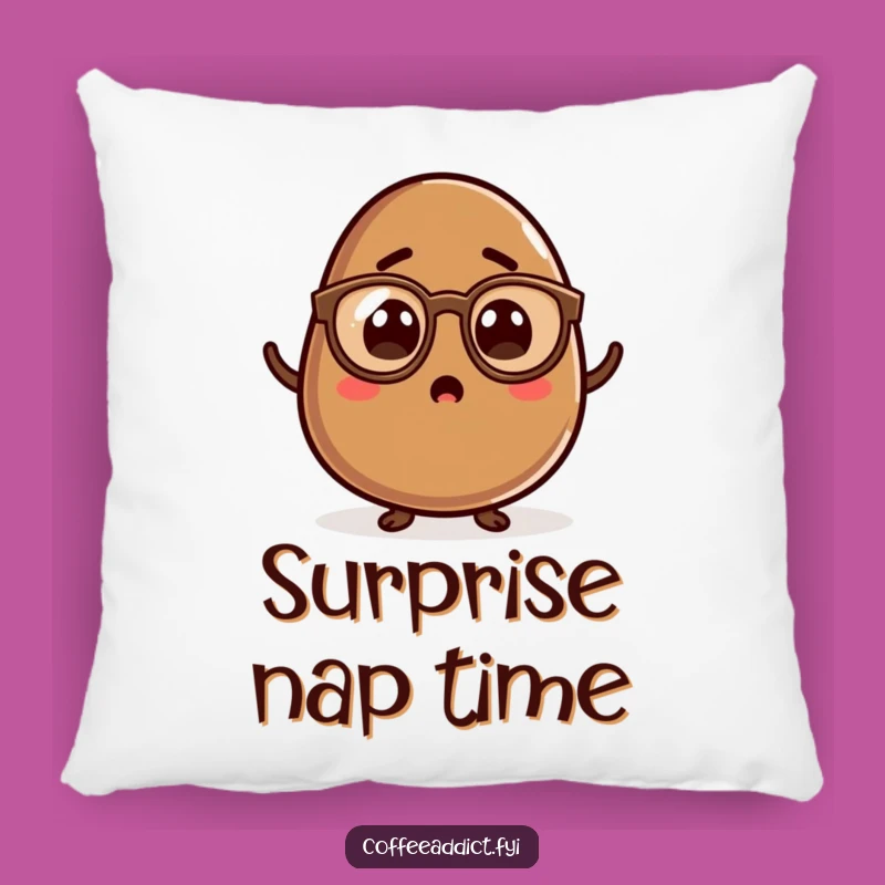 Soft Funny Kawaii Coffee Bean Pillow - Surprised Comfort, Quaint Decor Gift