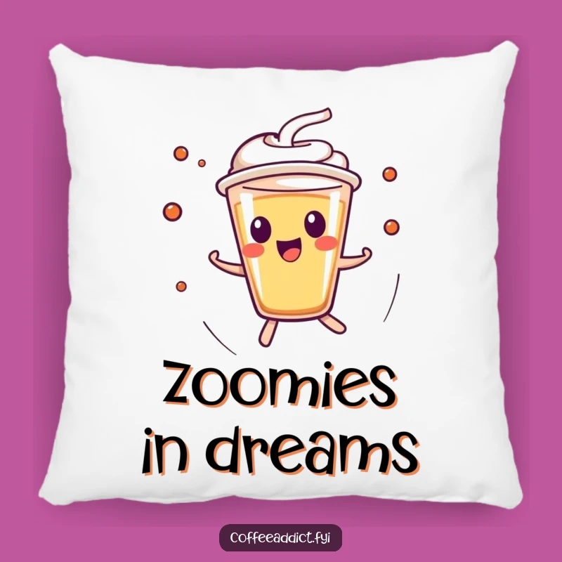 Soft Funny Kawaii Espresso Shot Pillow - Zippy Comfort, Energetic Decor Gift