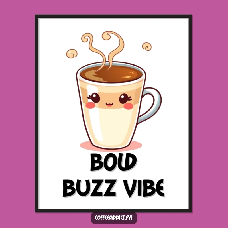 Funny Espresso Shot Digital Art Print: Witty Winking Coffee Character for Instant Humorous Decor