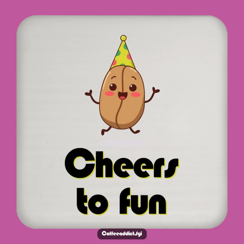 Funny Party Bean Coaster - Hilarious Surface Protection with Festive Flair