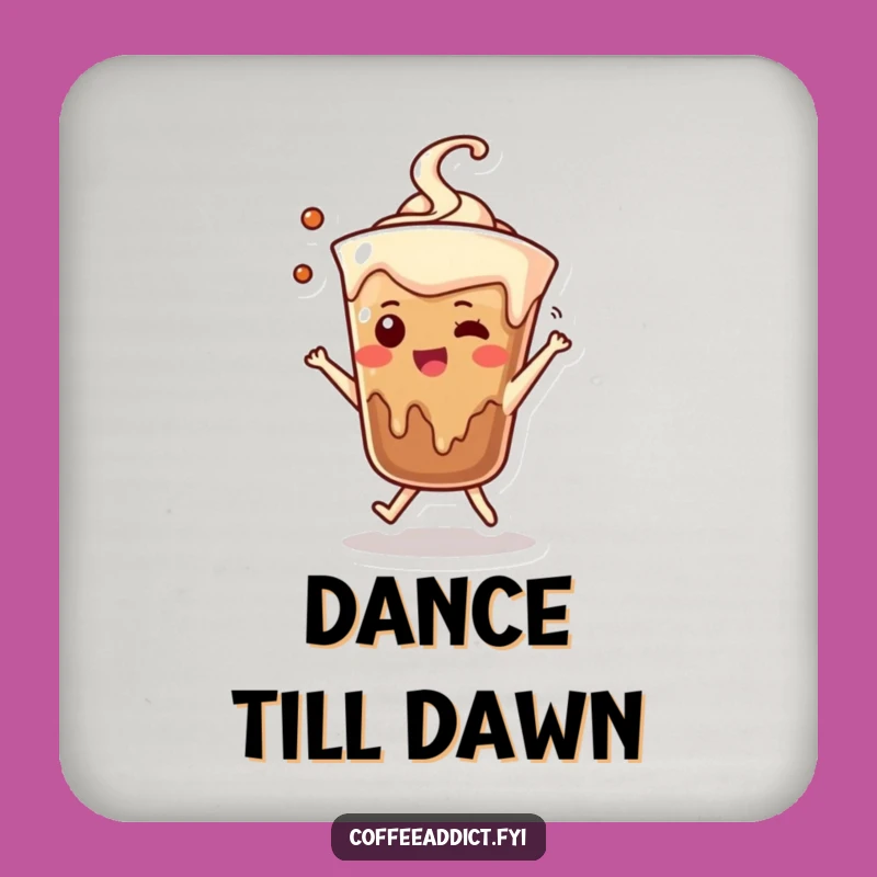Funny Coffee Drip Coasters - Dancing Design, Tabletop Protection with Style