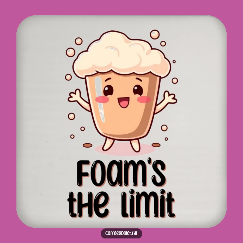 Funny Coffee Cup Dance Drink Coaster: Protect Surfaces Bubbly Style, Chic Funny Gift