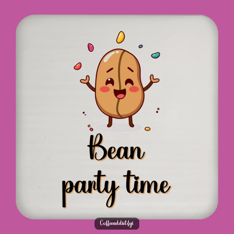 Funny Coffee Bean Coaster: Protect Surfaces with Juggling Humor
