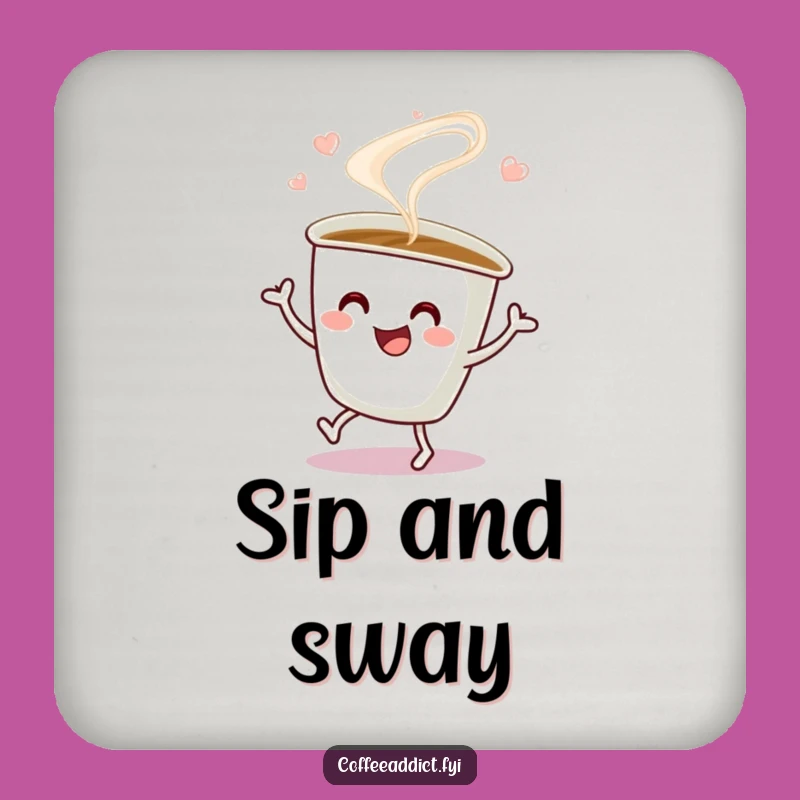 Funny Coffee Cup Jig Drink Coaster: Protect Surfaces Steaming Style, Chic Funny Gift