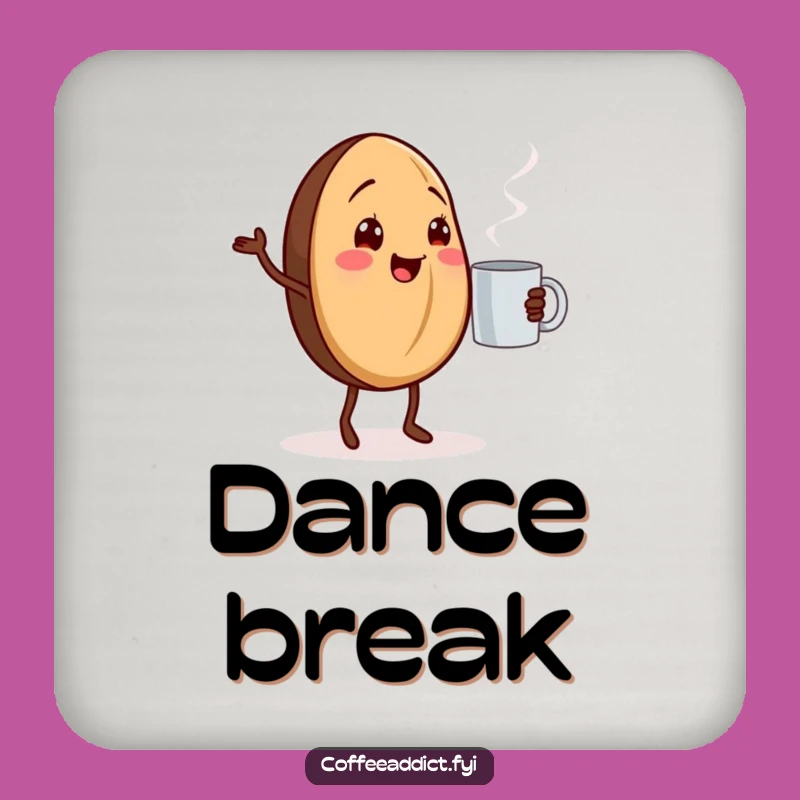Funny Dancing Coffee Bean Coasters: Cheerful Coffee Decor