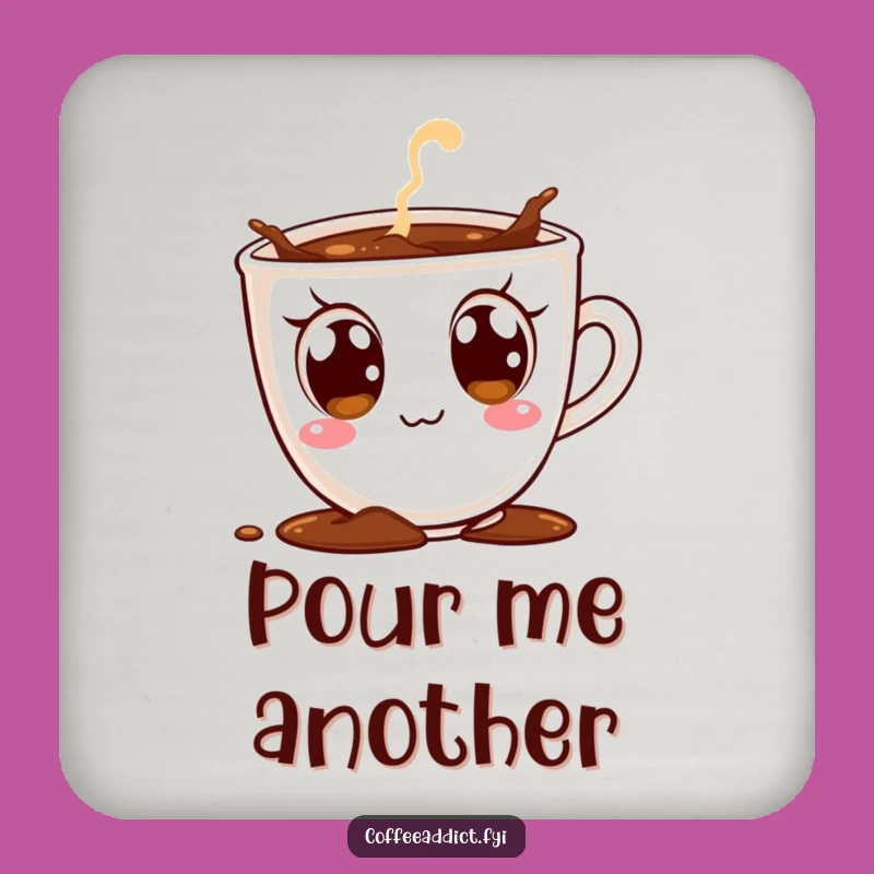 Funny Excited Coffee Cup Coaster - Hilarious Surface Protection with a Smile