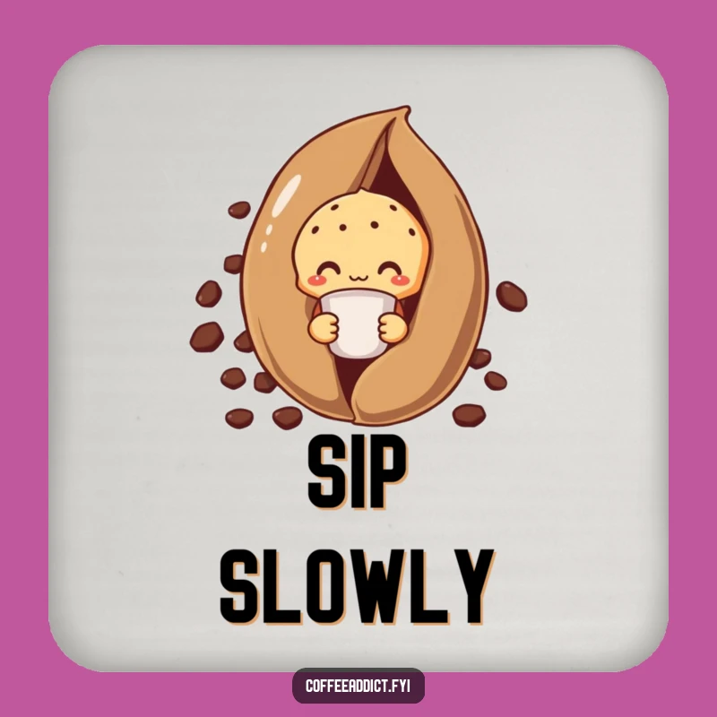 Funny Shy Muffin Coasters: Coffee Bean Decor for Table Protection