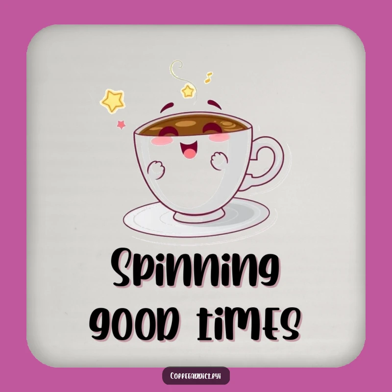 Funny Coffee Saucer Coaster Set - Spinning Delight Protection, Unique Decor