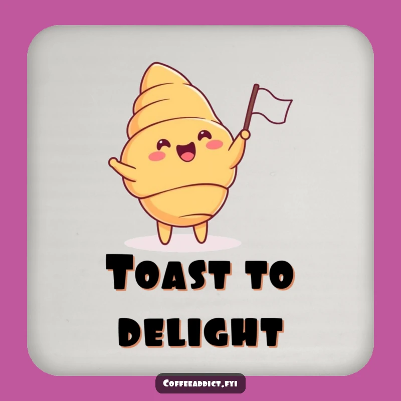 Funny Croissant Coaster: Protect Surfaces with Cheerful Delight
