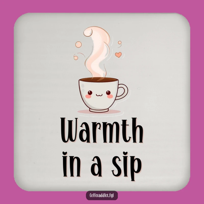 Funny Peeking Coffee Cup Coaster Protecting Surfaces with Mystery