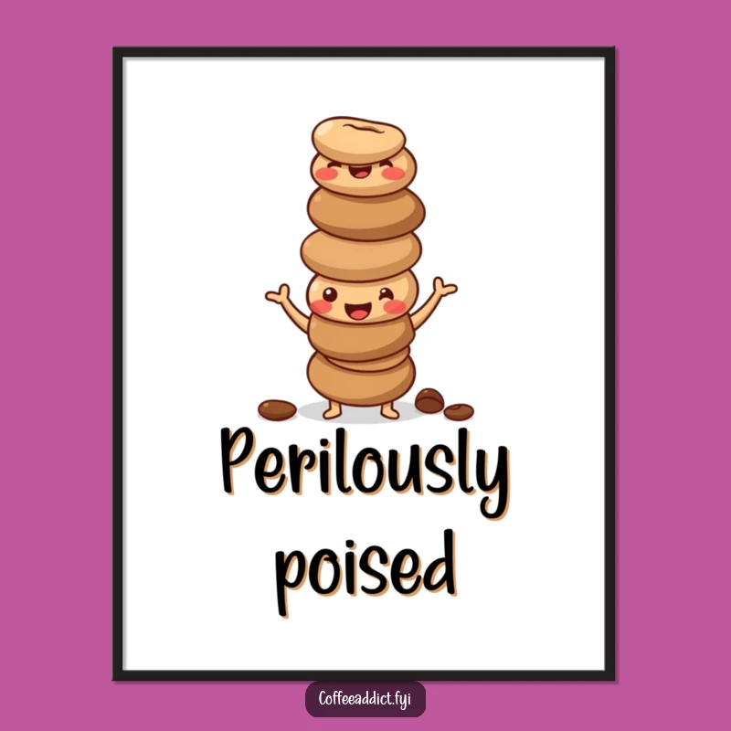 Funny Coffee Bean Poster: Hilarious Wall Art for a Jittery Vibe