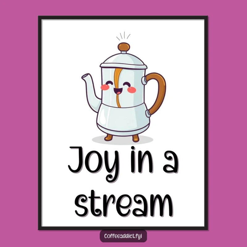 Funny Coffee Pot Poster: Dancing Coffee Art - Hilarious Home Decor Gift!