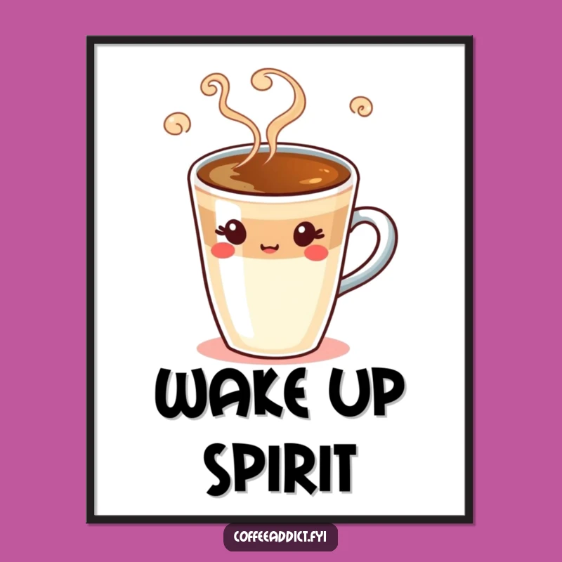 Funny Espresso Shot Poster: A Silly Winking Coffee Drink to Brighten Your Wall Art Decor